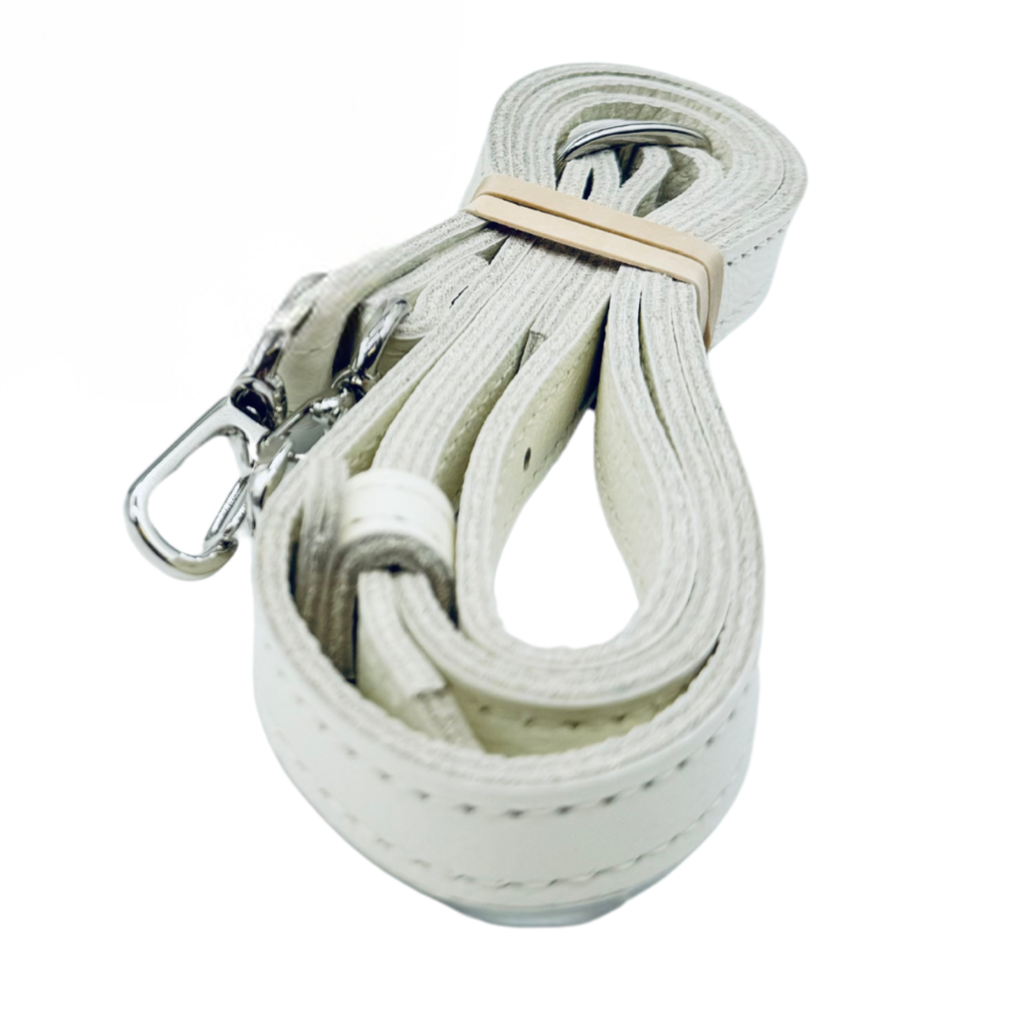 Leather strap in Macadamia Handmade by Veterans and DETROITERS with Upcycled leather from the auto industry.