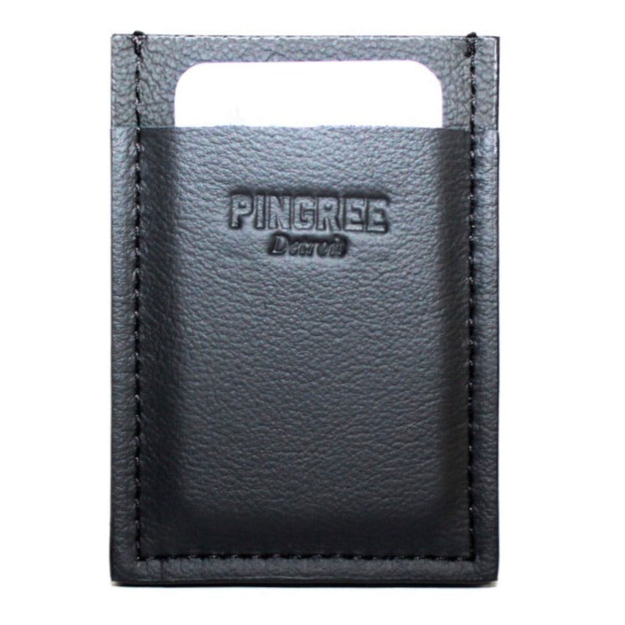 A slim three pocket wallet with a pull tab in the middle pocket to make it easy to pull cards out when the wallet is full of cash and cards. Made with upcycled cards and Leather from the automotive industry. And handcrafted by Veterans and Detroiters in the Motor city.