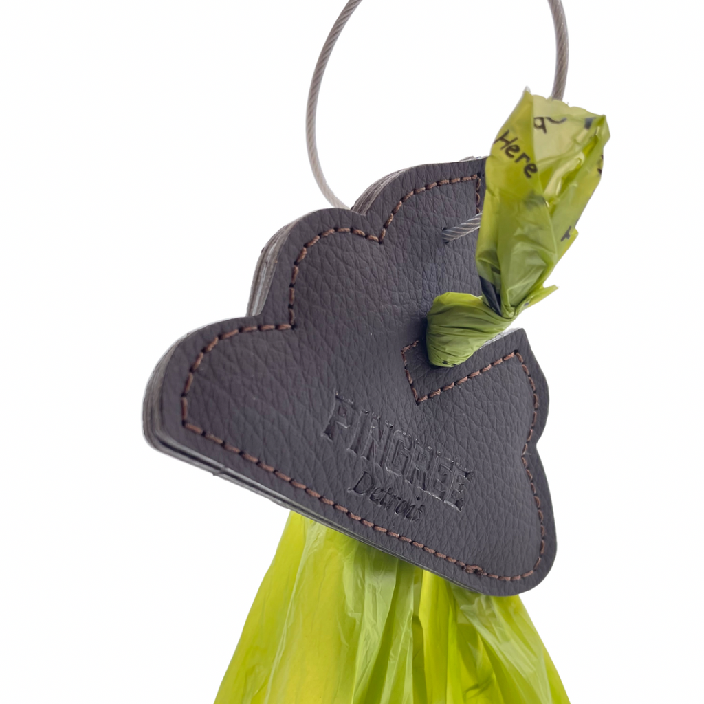 Pingree Waste Bag Holder made from repurposed vinyl.