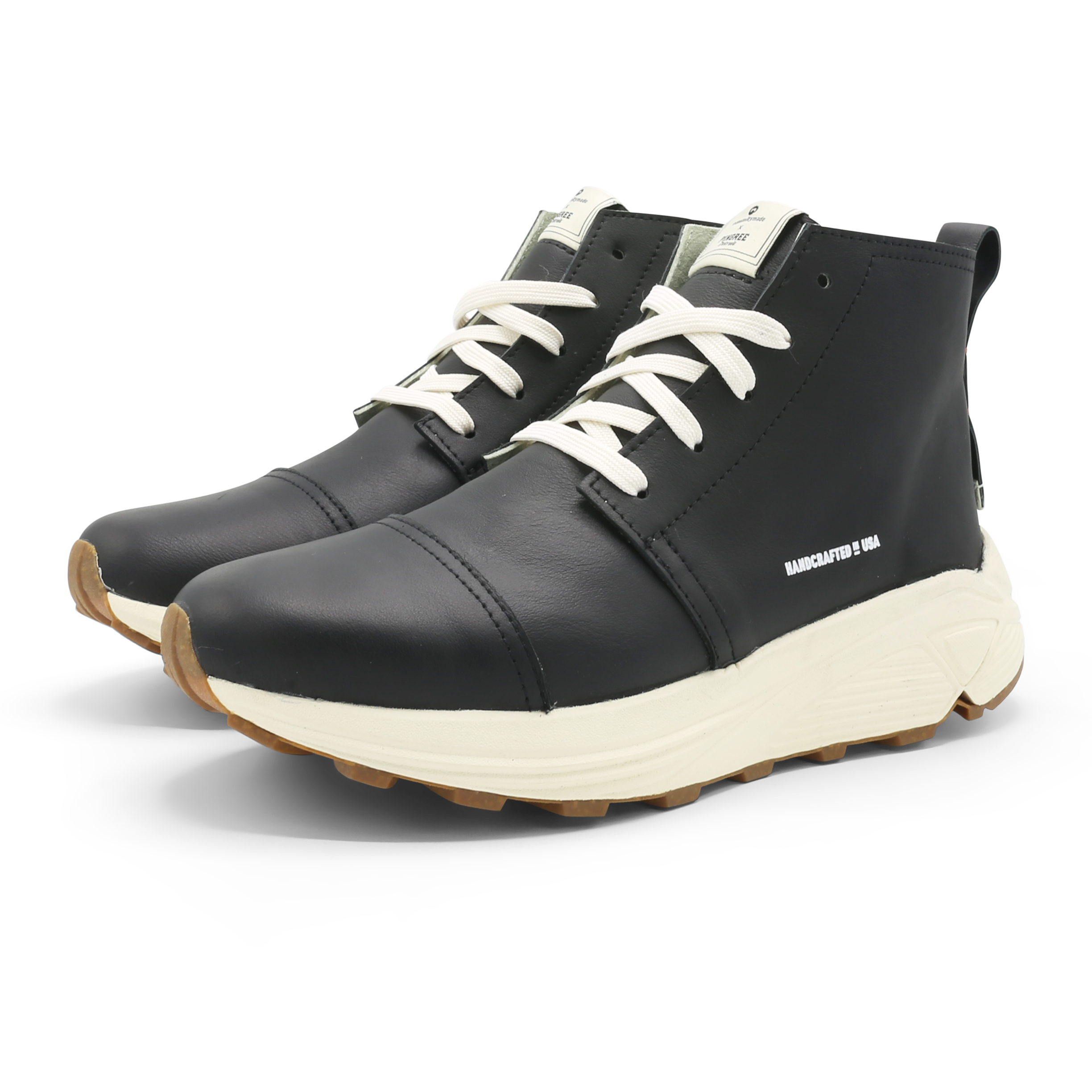 Picured in Onyx with off-white outsole. Designed and handmade collaboratively in the USA alongside @comunitymade with upcycled leather and our new Vibram ecostep sole made from recycled materials. This boot’s got the perfect mix of style, comfort, durability, and a lighter footprint on the planet. 