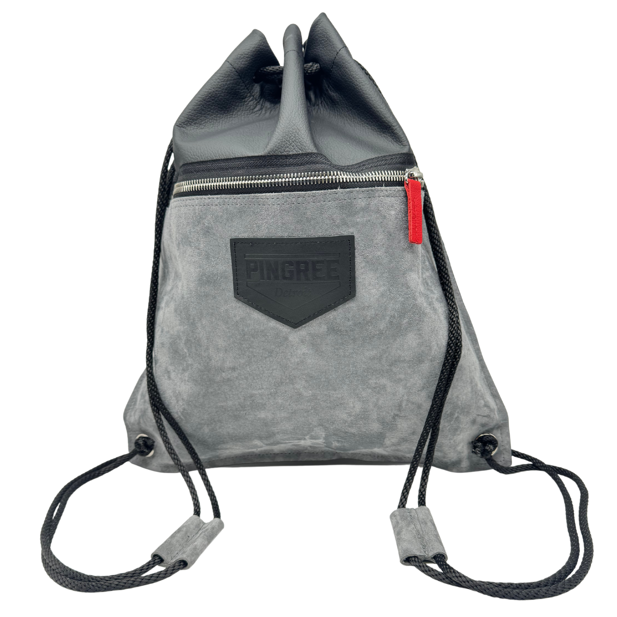 Detroit Drawstring Backpack in Leather