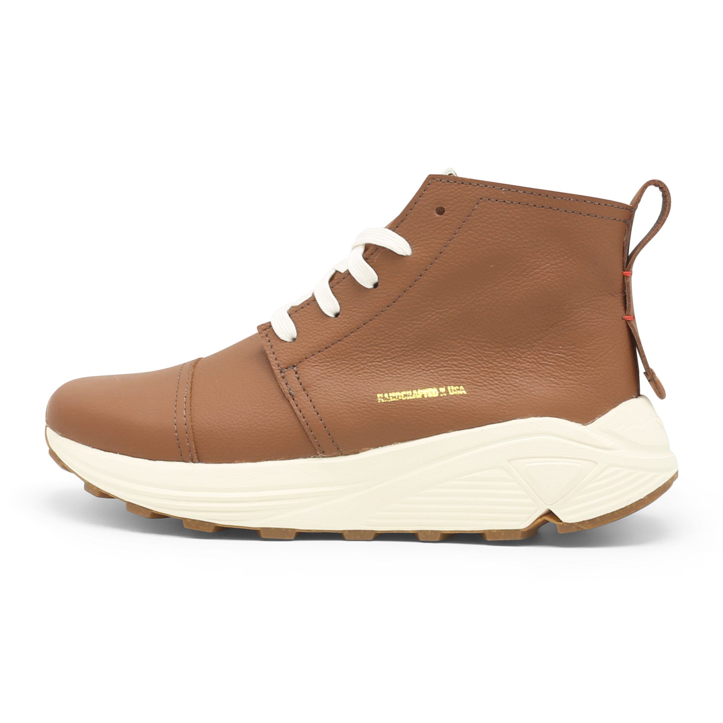 The Chukka boot pictured here in brown -  is Designed and handmade collaboratively in the USA alongside @comunitymade with upcycled leather and our new Vibram ecostep sole made from recycled materials. This boot’s got the perfect mix of style, comfort, durability, and a lighter footprint on the planet. 