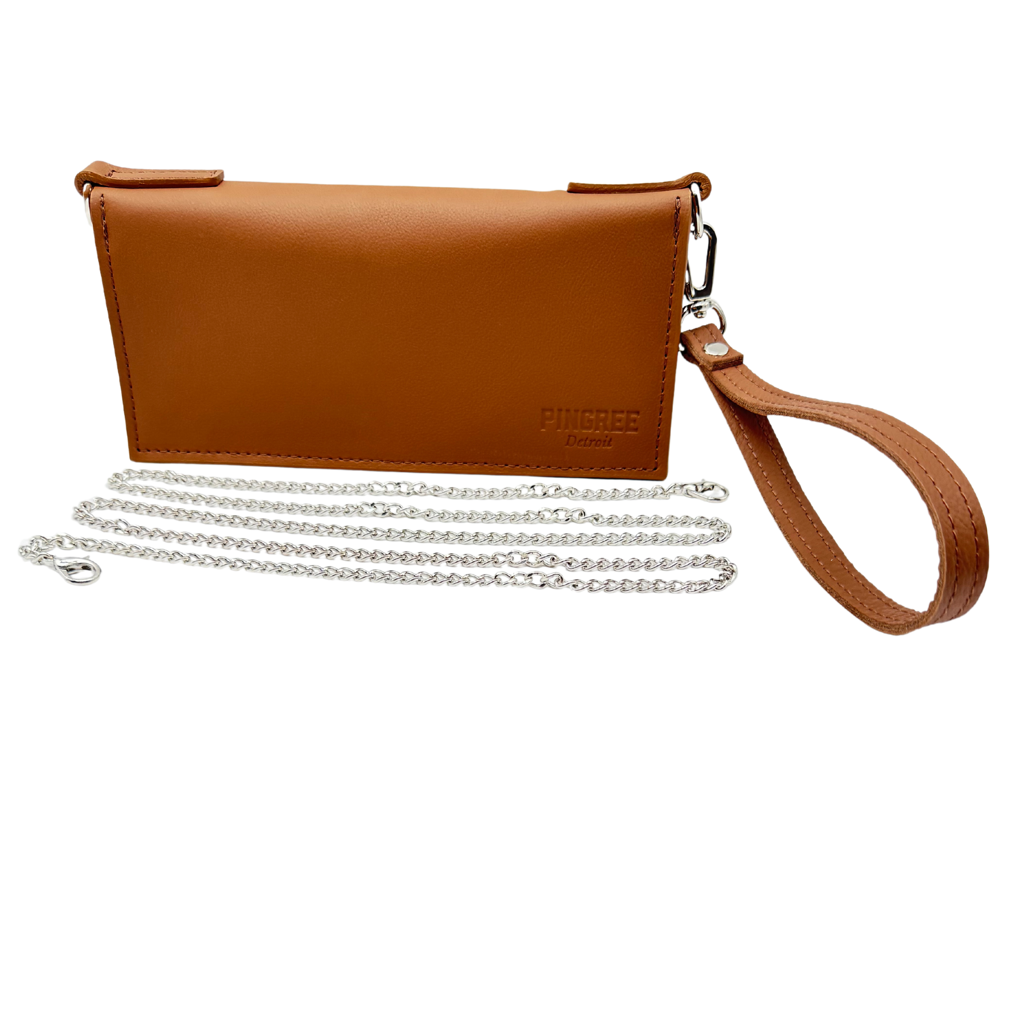 The Adeline: Clutch and Cross-body - Silver Chain