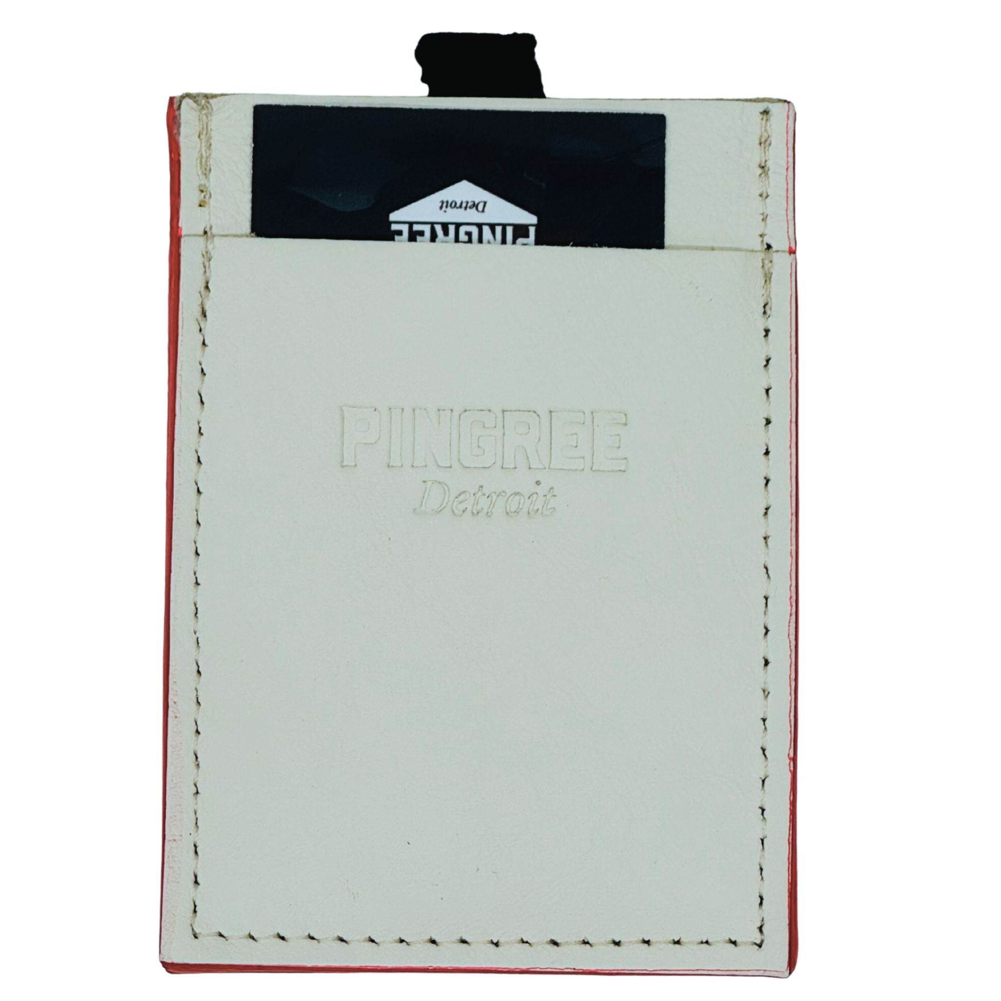 A slim three pocket wallet with a pull tab in the middle pocket to make it easy to pull cards out when the wallet is full of cash and cards. Made with upcycled cards and Leather from the automotive industry. And handcrafted by Veterans and Detroiters in the Motor city.