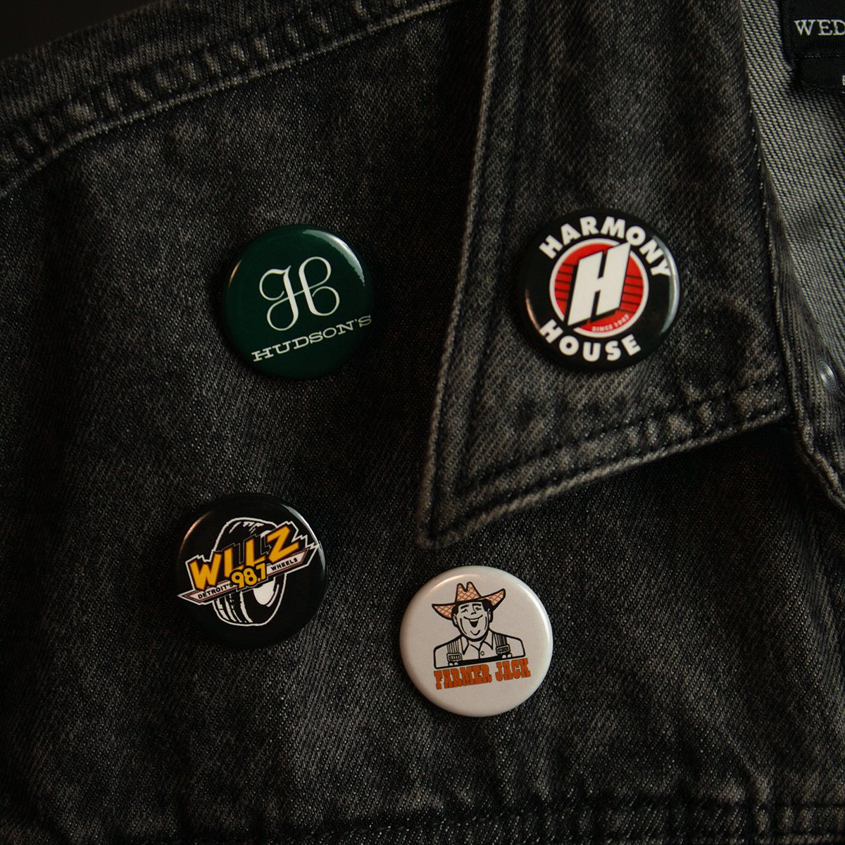 Button - Detroit Vintage - 4 button pack