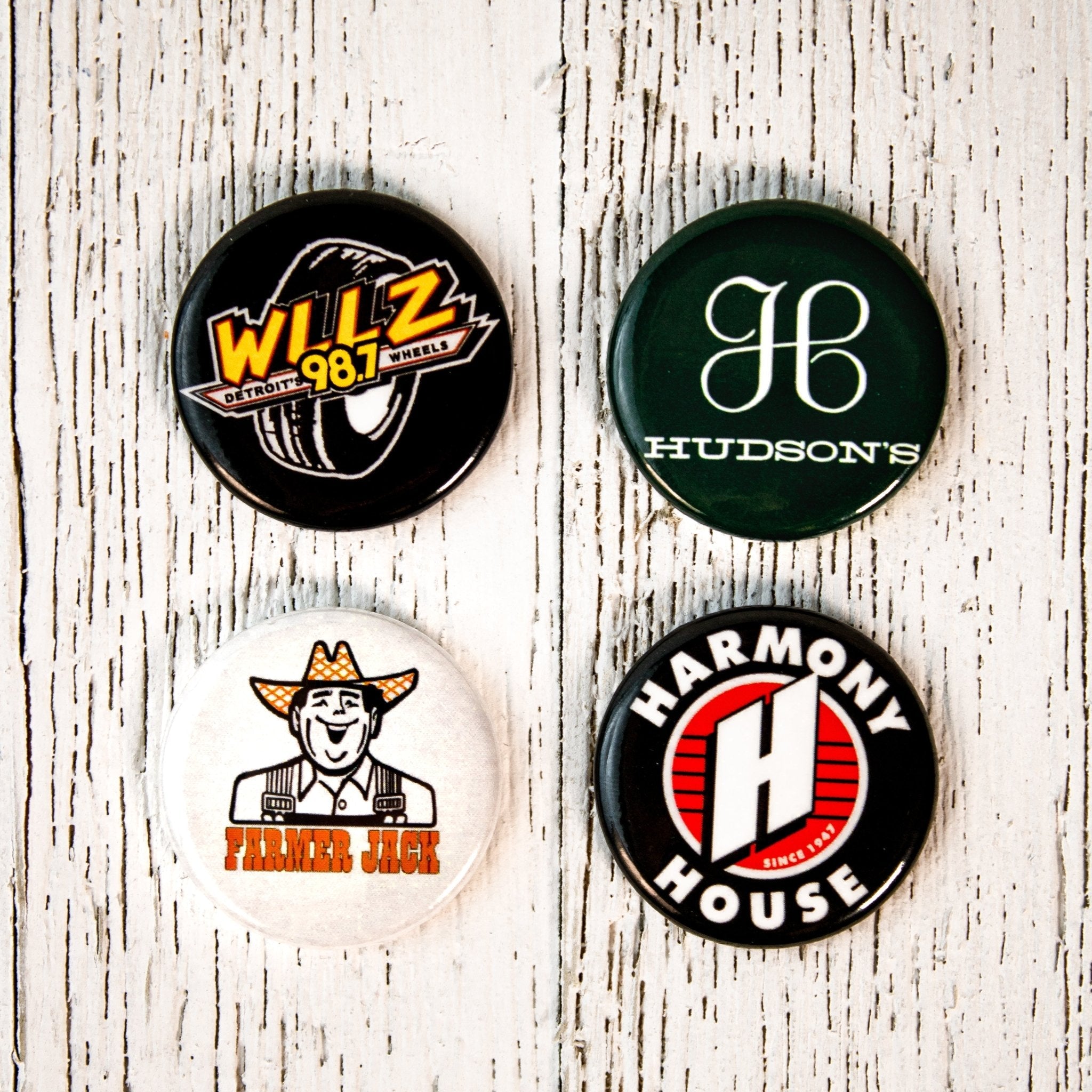 Button - Detroit Vintage - 4 button pack