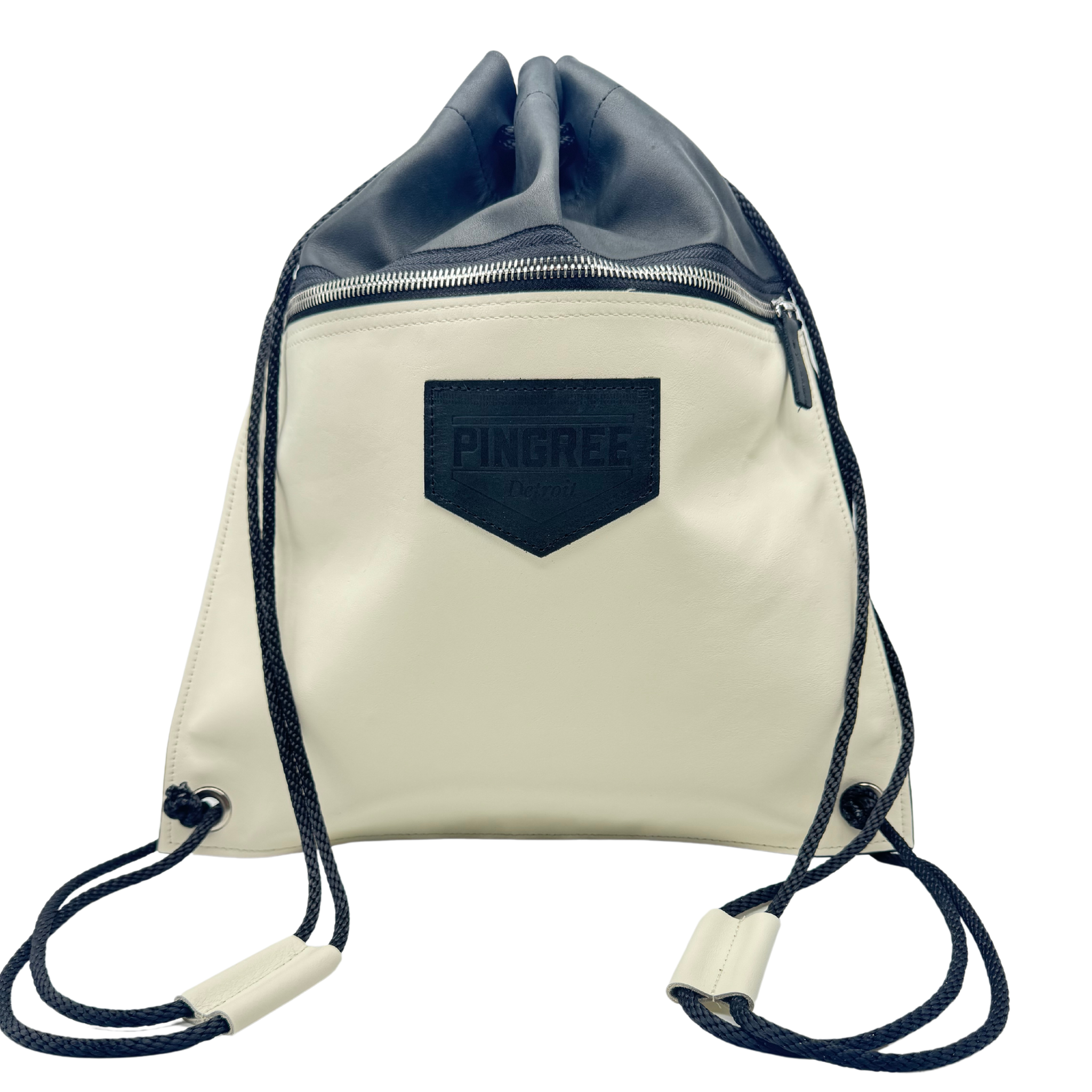 Detroit Drawstring Backpack in Leather