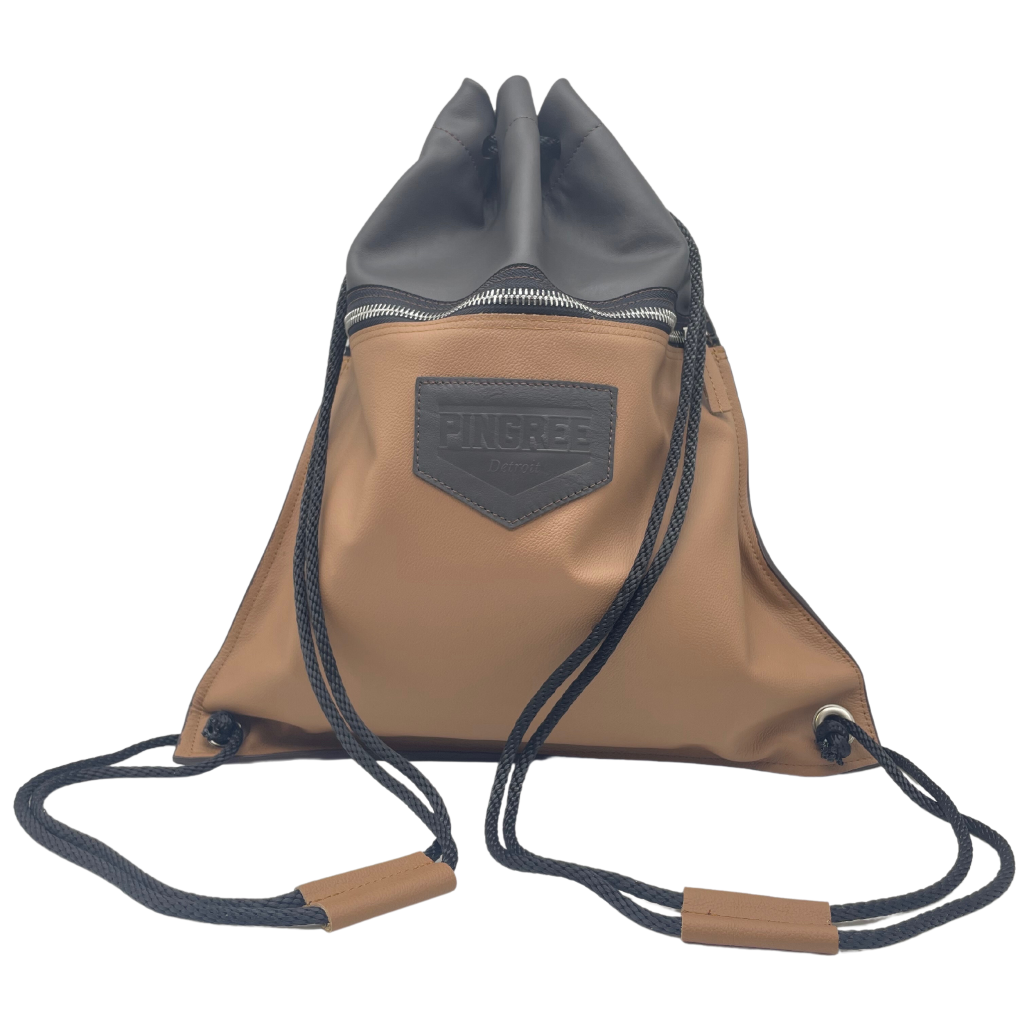 Detroit Drawstring Backpack in Leather