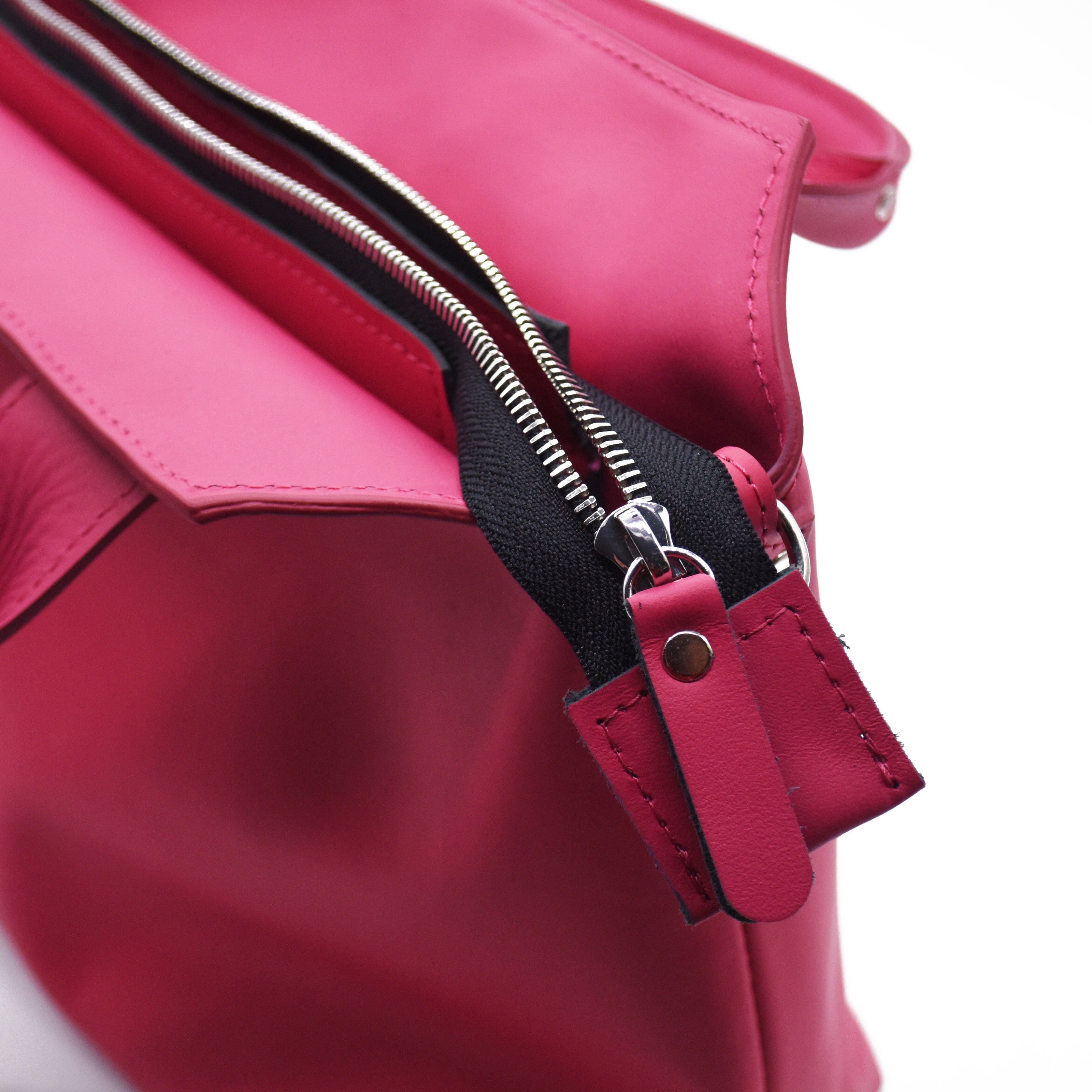 Zipper made in the USA close up. 