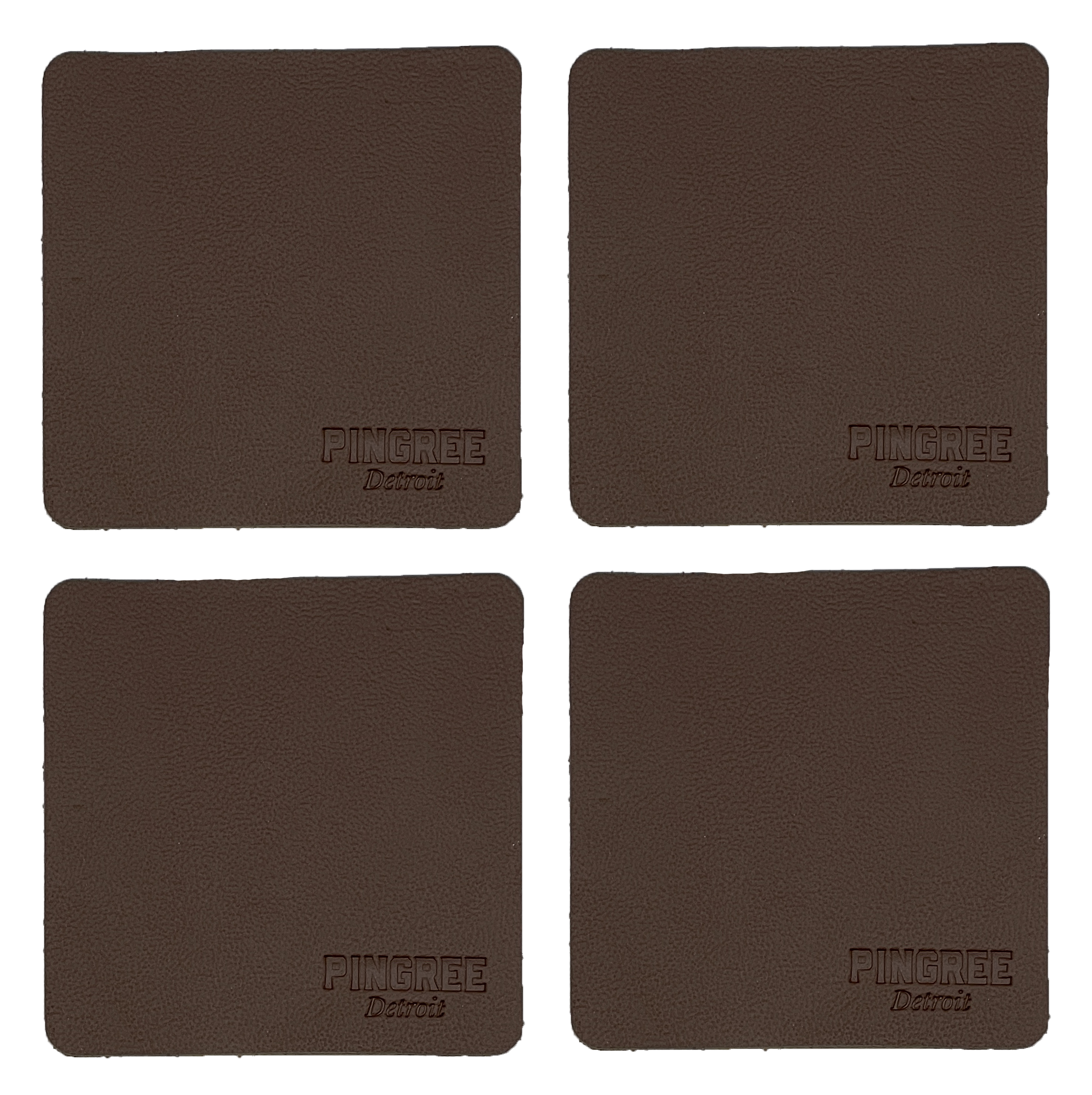 Cognac Corktown Coasters manufactured in the USA from repurposed materials.