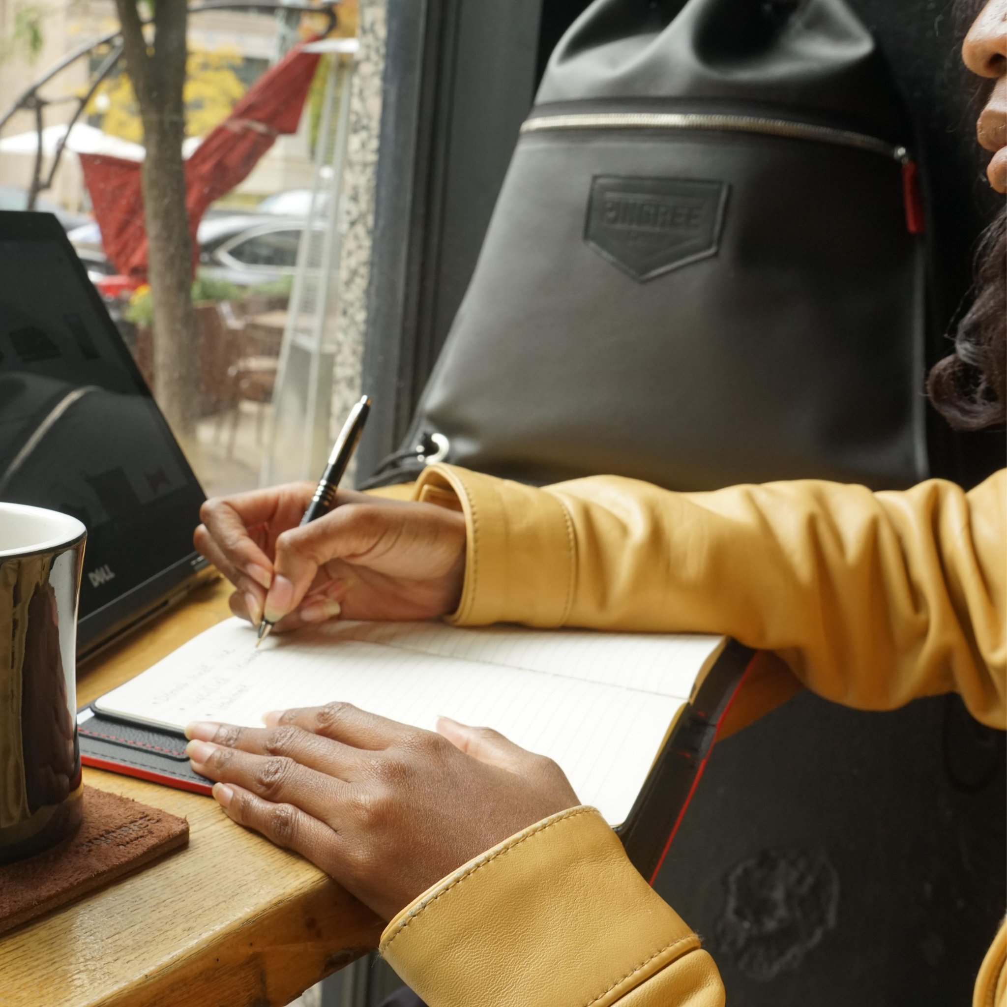 Detroit Drawstring Backpack in Leather